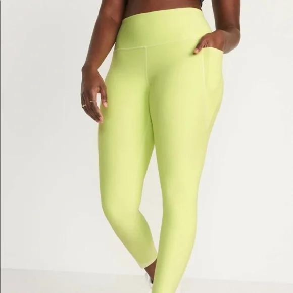 Old Navy High-Waisted PowerSoft 7/8-Length Side-Pocket Leggings For Women New - Picture 4 of 4